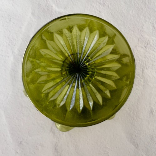 Vintage Indiana Glas Schuhnagel geraffter Rand Süßigkeitenschale - Bild 3 von 7