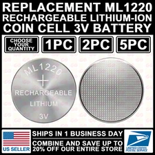NEW ML1220 Rechargeable LITHIUM-ION BIOS 1220 3V CMOS Battery ML 1220 Coin Cell