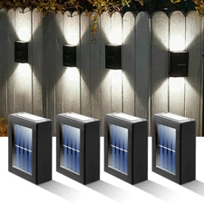 6X Outdoor Solar LED Deck Light Path Garden Patio Pathway Stairs Step Fence Lamp