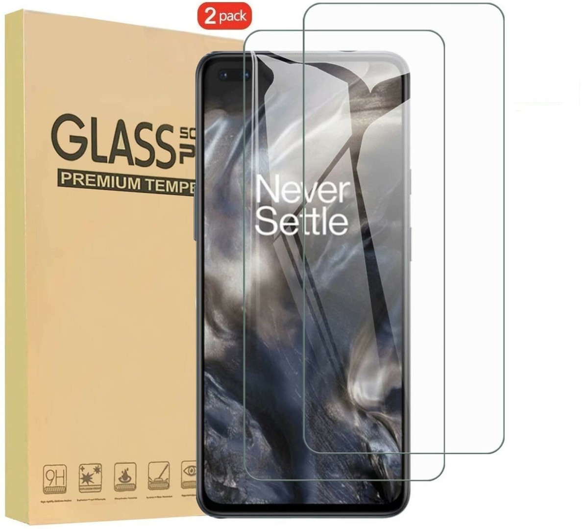 Pack) Tempered Glass Screen Protector For OnePlus Nord UK
