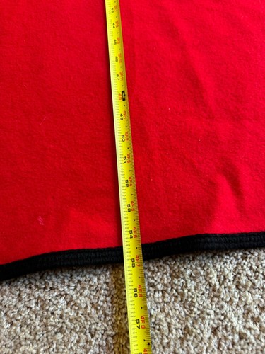 COPERTA VINTAGE YMCA Erie PA 100% LANA rossa 64"x55" collegiale MFG - Foto 7 di 12