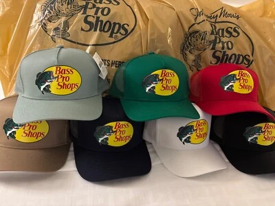 Bass Pro Shops Genuine Outdoor Fishing Trucker Hat Mesh Cap Adjustable SnapBack