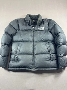 The North Face Retro 1996 Nuptse 700 Down Puffer Jacket Men L Black Y2K