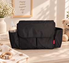 Stroller Organizer Bag with Cup Holder, Baby Diaper Storage Bag, Waterproof