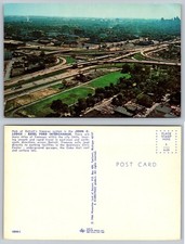 1966 Detroit John C Lodge Edsel Ford Interchange Freeway Postcard MI