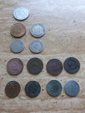 13 Münzen Münze Deutsches Reich Pfennig Reichspfennig Konvolut Münzgeld Geld