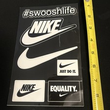 Nike Swoosh Sticker Assortment 6 Variety Black And White