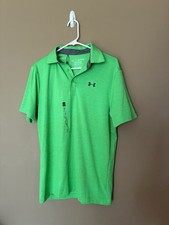 Under Armour THE PLAYOFF POLO Golf Polo Men's Medium Electric Green New