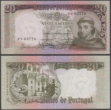 Portugal, 20 Escudos, 1964, XF+, P-167