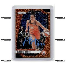 2024 Panini Prizm WNBA - Veronica Burton In Person Auto #35 Orange Velocity