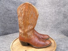 Dan Post Vintage Mens Size 8 D Brown Lizard Cowby Western Boots Round Toe