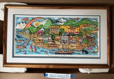 ※セール中※チャールズ・ファジーノ – From Maui with Love Charles Fazzino FROM MAUI WITH LOVE, 3D Mixed Media Art Limited ed