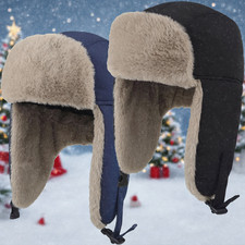 Winter Hat Fur Aviator Russian Ushanka Warm w/Earflaps Thermal Hat For Men Women