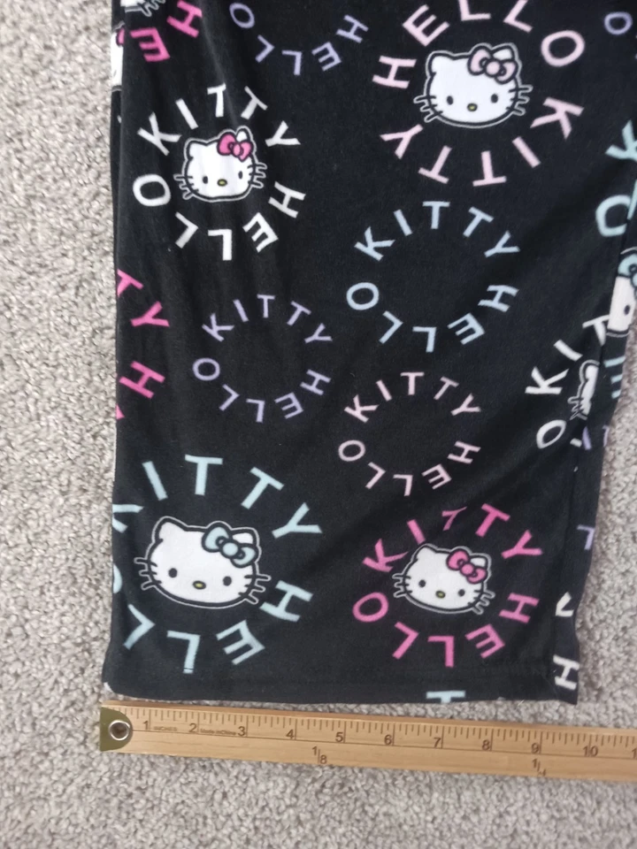 Hello Kitty 2X 18/20W Womens Sleepwear Pajama Pants Black Polyester - Image 3 of 4