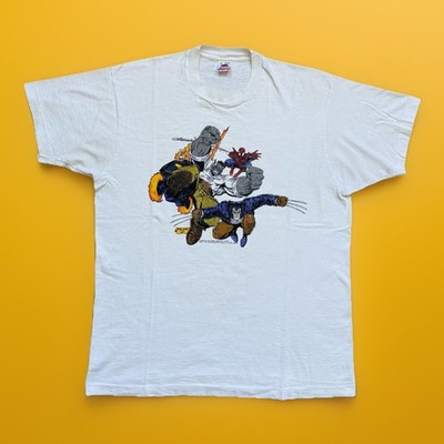 Vintage 1991 Marvel Comic Images T Shirt Hulk Spider-Man Ghost Rider XL RARE