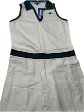 Prince Pickleball Dress Womens Small Cream Green Pleated Athletic Collared