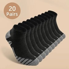 10 pairs of cool men's black and white cotton socks set men's solid color breat
