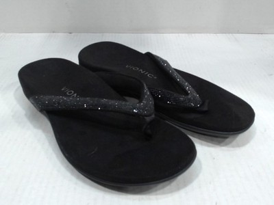 UsedVeryGood - Vionic Womens Dillon Shine, Black Rhinestone, 9