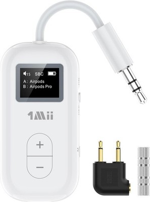 1Mii SafeFly Dual Bluetooth Transmitter 3,5 mm unterstützt 2 Kopfhörer