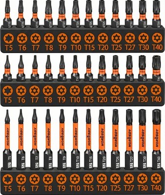 Torx Bit Set, 36pcs Security Torx Bit Set,Tamper Proof Star Bits T5T40 for Im...