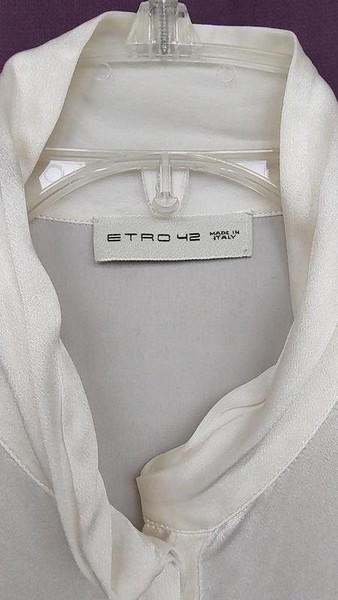 Women Etro Shirt White Silk 38