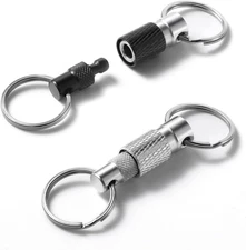 Quick Release Keychain for Men, Detachable Key Ring Quick Release, Quick Pull Ap