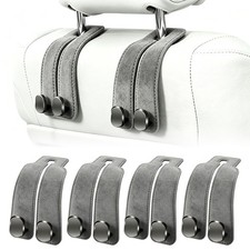 Amelity Car Headrest Hooks, Purse Hook for Car 4 Pack Gray Universal Car In...