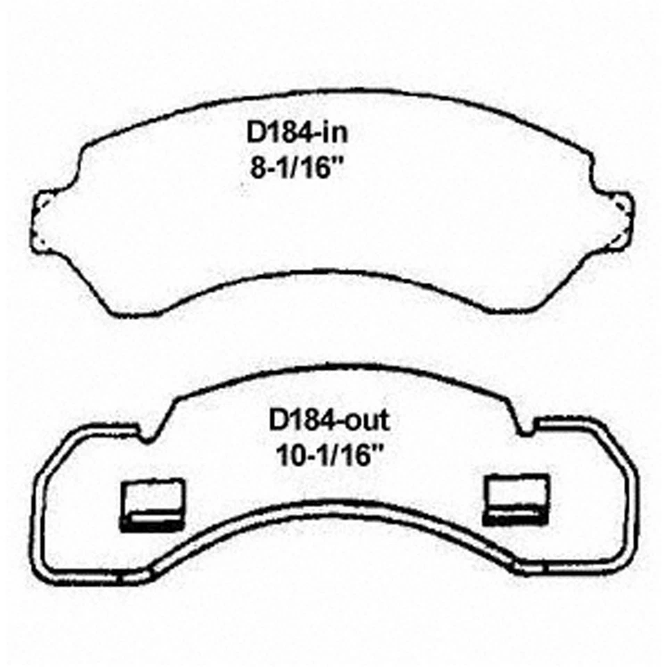 Front Disc Brake Pad Set fits 1979-1990 Chevrolet P40 - Image 2 of 3