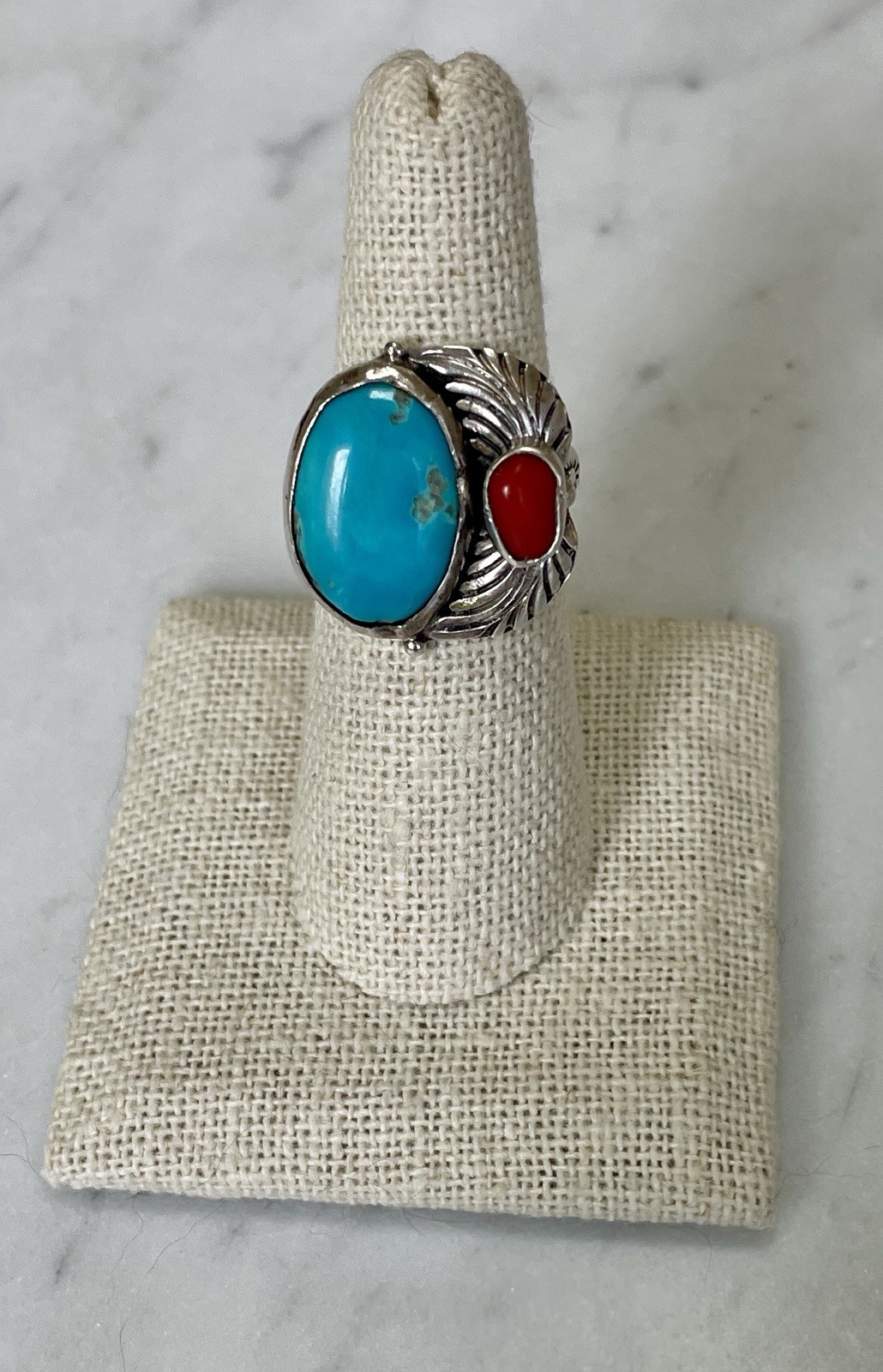 D. Robert Smith Signed SS Ring~ Native American, … - image 3