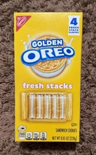 Golden Oreo Fresh Stacks Cookies (4 Sleeves) Nabisco 30OCT25 Best By Date