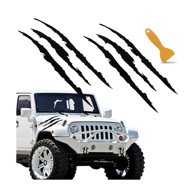 Claw Marks Car Sticker - Universal Headlight and Bumper Stripe Decal, Monster...