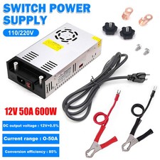 AC 110V To DC12V 50A 600W Converter Switching Power Supply Adapter for LED Strip
