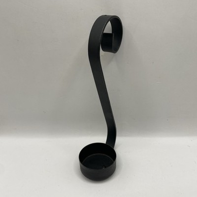 Mason Jar Candle Holder Farmhouse Hook Tealight Insert Black 6.5 inches