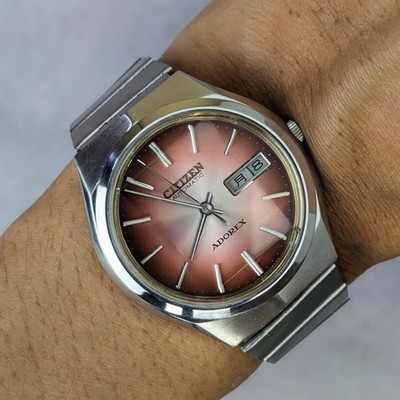 Rare Citizen Adorex Automatic Cola Gradiant Sunburst Day Date JDM Vintage Watch