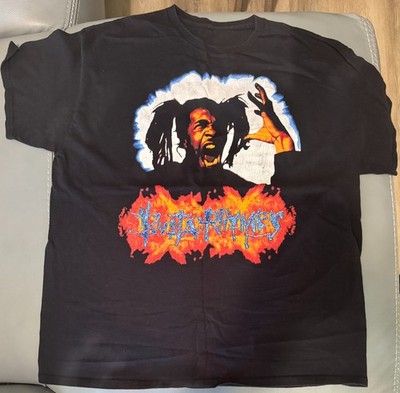 Vntage-style Busta Rhymes ''Woo Hah!! Got You All In Check''  T-shirt on fire 3XL