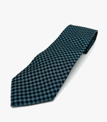 Arrow Men's Necktie Polyester Tie Blue & Black Checker Board  3-1/4'' x 57''