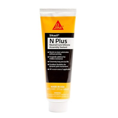 SIKA Sikasil-N Plus White Silicone Sealant 3 fl oz High-Performance Adhesive