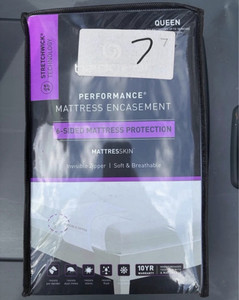 Mattresskin Performance Queen 6-Sided Mattress Encasement Zip White