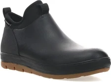 Staheekum Men's Waterproof Neoprene Ankle Rain Boot Outdoor Hiking Comfort Black