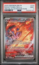 Team Rocket's Moltres EX 229/182 S.I.R. MINT PSA 9. Pokemon S&V Destined Rivals