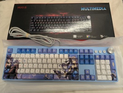 Genshin Impact Custom Keyboard BT-855 Huo Ji Multimedia Lights Up Mechanical