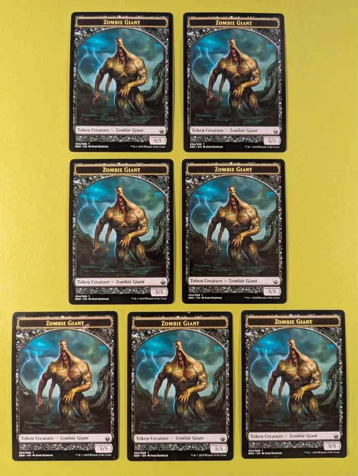 7 Zombie Giant Token Battlebond Magic the Gathering MTG 7 - Image 1 of 1