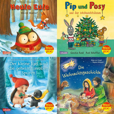Maxi-Pixi-4er-Set 104: Bilderbuchwinter (4x1 Exemplar): 4 Minibücher für Kinder 