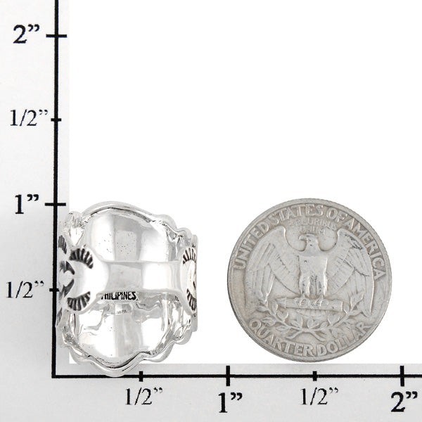 Handcrafted Silver Turquoise Oval Statement Ring,… - image 3