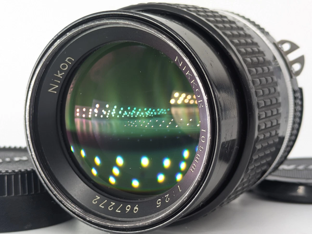 Nikon AI-S Camera Lenses 105mm Focal f/2.5 Maximum Aperture for
