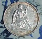 1861 Seated Liberty Half Dime UNC Details {{{3C40