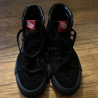 Vans Off The Wall SK8-Hi Black High Top Sneakers Men's 6.5 Lace Up Shoes