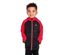 Image of Nike Therma-FIT Full-Zip Baby Boys Jackets Size 4T, Color: Red/Black