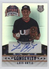 2015 Stars and Stripes Longevity Signatures Sapphire 13/25 Luis Ortiz Auto 0f8