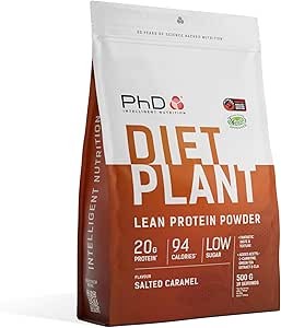 PhD Nutrition Diet Plant, Vegan Protein Powder Plant Based, Salted Caramel, High